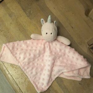 Baby Lovey Security Blanket Unicorn Nubby Pink Girl